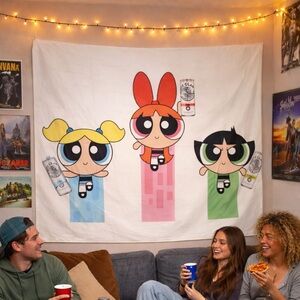 Power Puff Girls & White Claw Hard Seltzer Screen Art Banner White Background